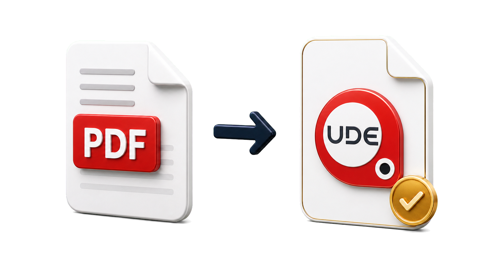 PDF dosyasından UDF dosyasına dönüşüm görseli